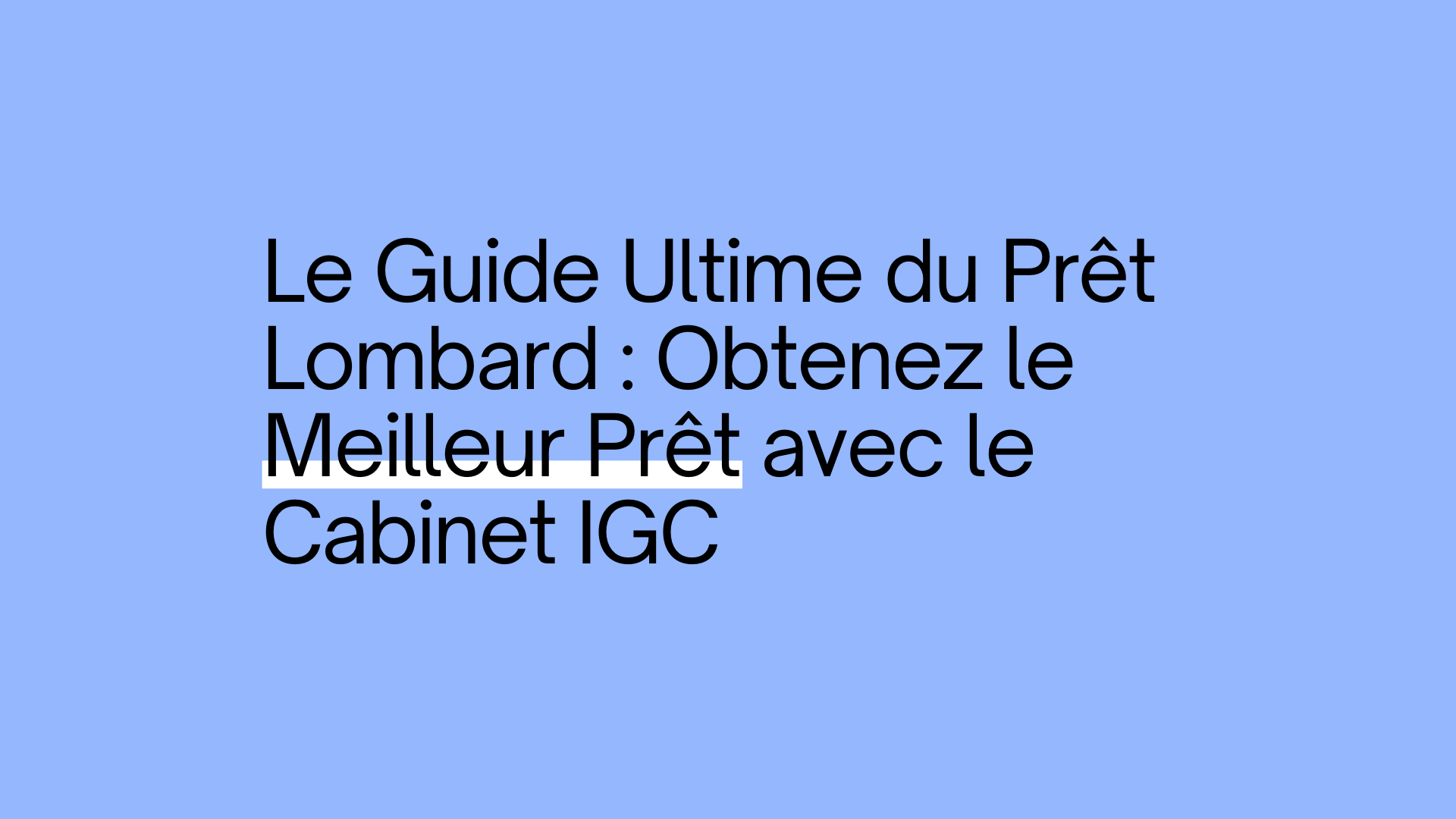 Crédit Lombard : Optimisez Vos Financements