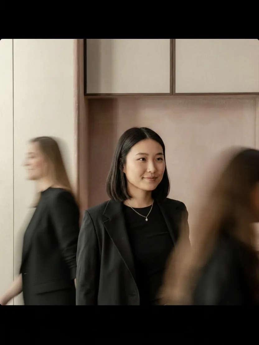 Conseillère souriante dans les bureaux du Cabinet IGC