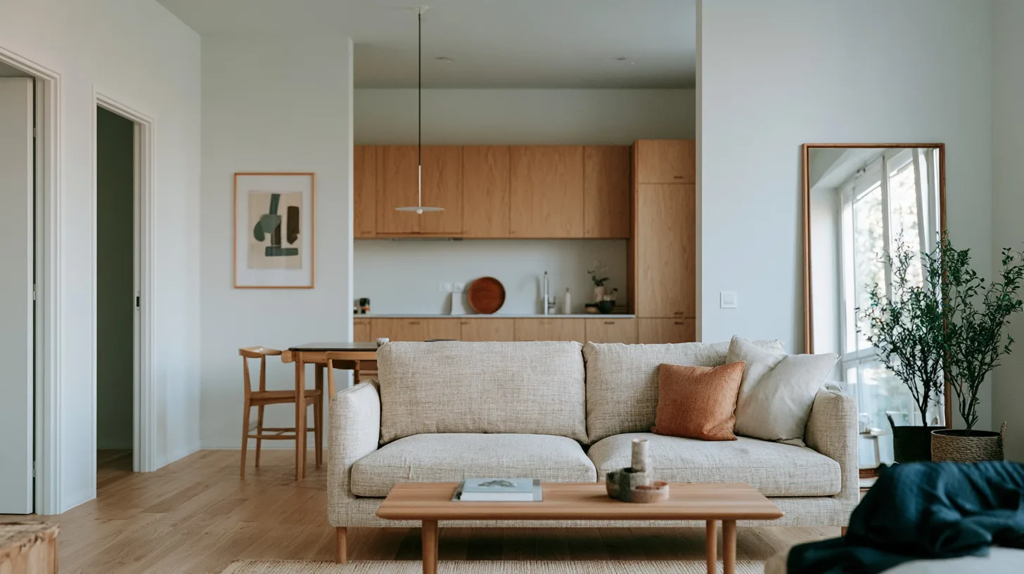 Séjour lumineux d'un appartement neuf