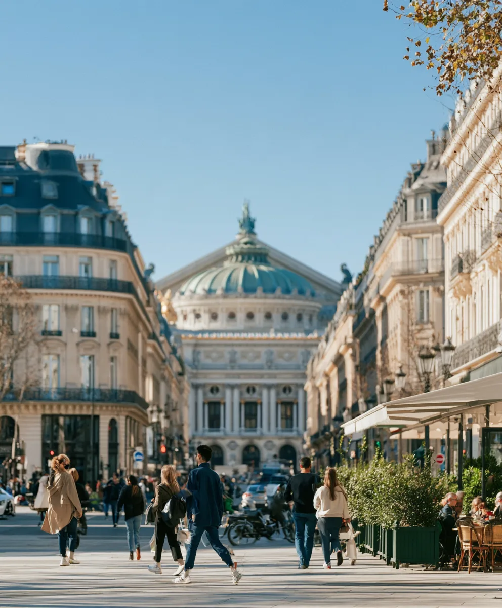 L’Opéra Garnier et la place animée qui l’entoure